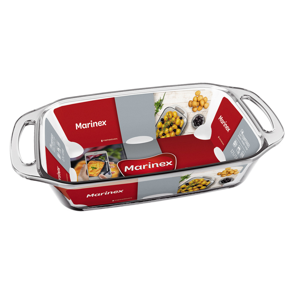 Assadeira de Vidro Retangular Seletta 34,4cm - Marinex em Oferta na Shopee