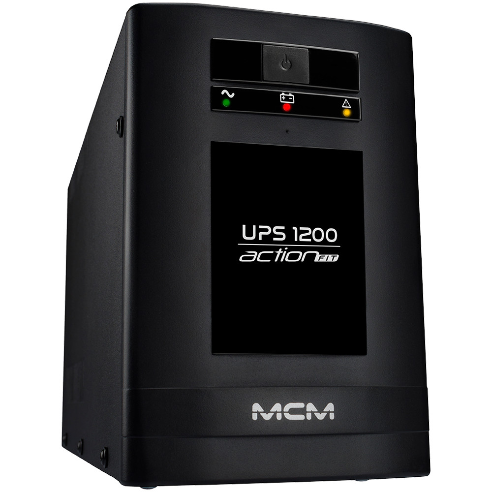 Nobreak MCM 1200VA UPS1200 ACTION FIT 3.1, 6 Tomadas, Trivolt/ 115V - UPS0257 - Com Suporte Para Bateria Estacionária