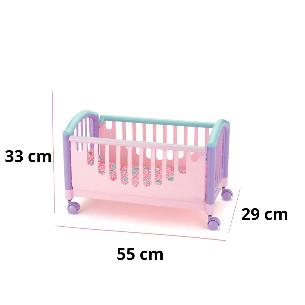 Berço para Bonecas Meu Soninho na cor rosa