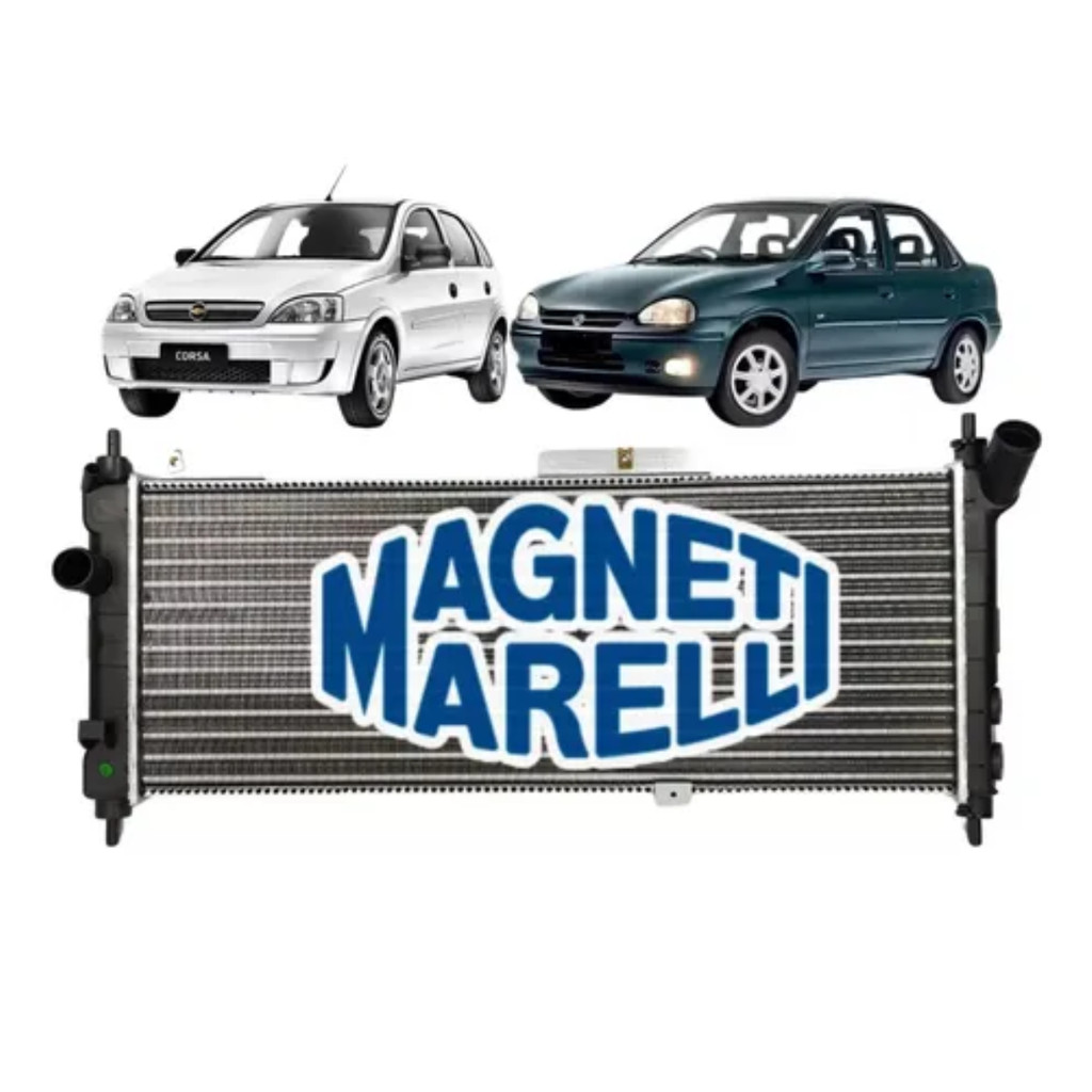 Radiador Magneti Marelli Gm Corsa Classic 1994 1997 2000 2003 2006 2009 2010 Com ar - Spare Parts and Accessories for Vehicles