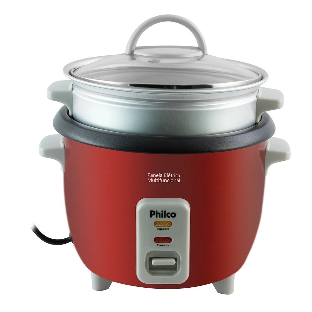Panela Elétrica Philco Multifuncional PPA3V - 1,7 Litros, Vermelha em Oferta na Shopee