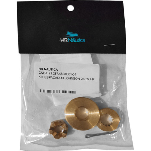 Kit espaçador motor de popa Johnson 25 Hp 35 Hp ou Evinrude 25 Hp 35 Hp - Porca, cupilha, arruelas