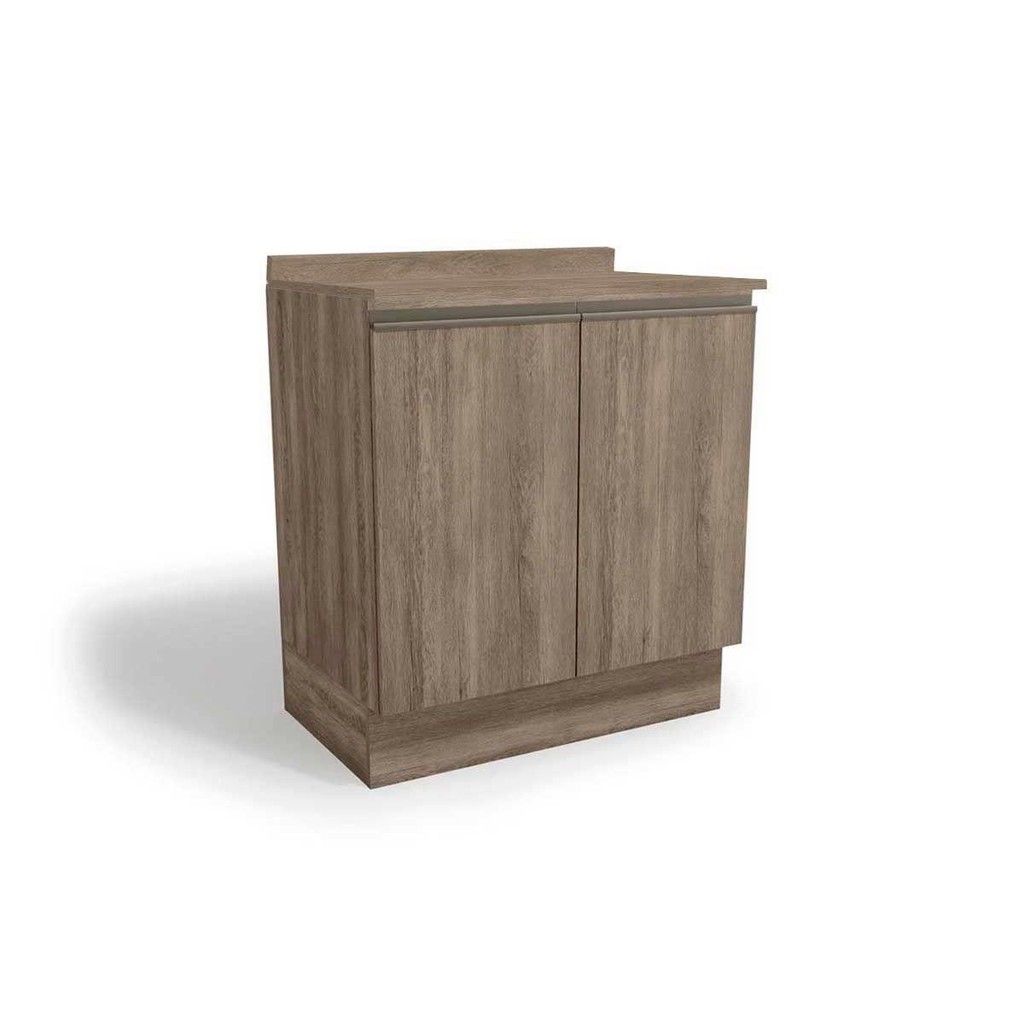 Balcão de Cozinha Modulado Maxxi G744 2 Portas c/ Tampo Nogal - Kappesberg em Oferta na Shopee