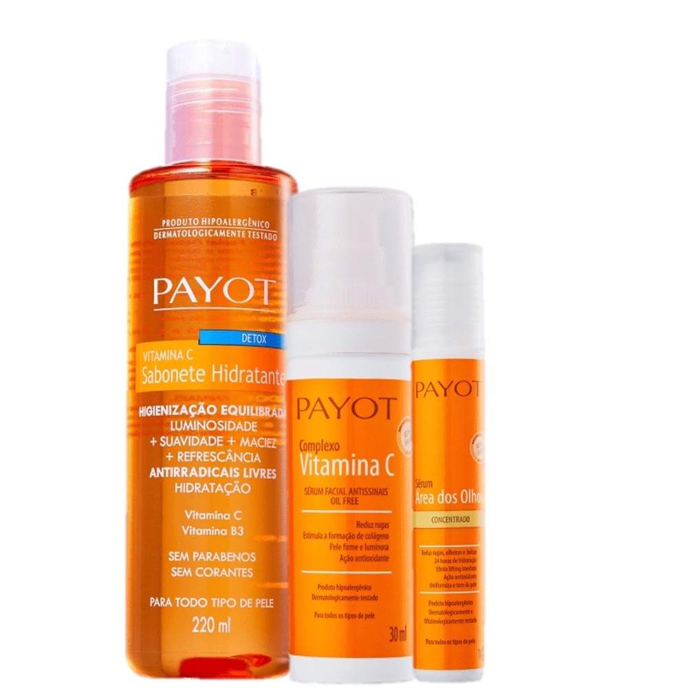Kit Payot Vitamina C Hidratacao Facial (3 Produtos) em Oferta na Shopee