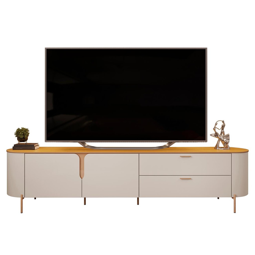 Rack Bancada de TV 75 Pol 241cm Celi D04 Bali/Cedro - Mpozenato em Oferta na Shopee