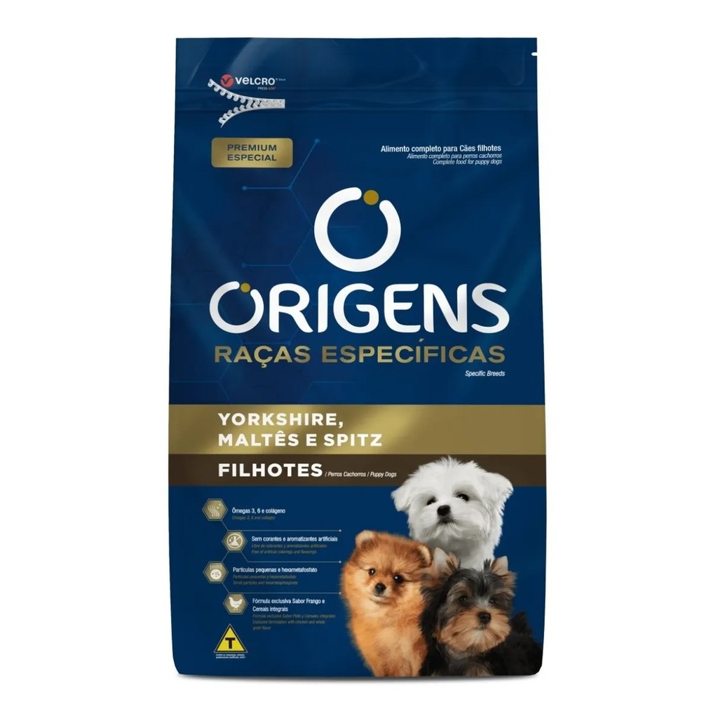 Ração Origens Cães Filhotes Yorkshire, Maltês E Spitz 1kg
