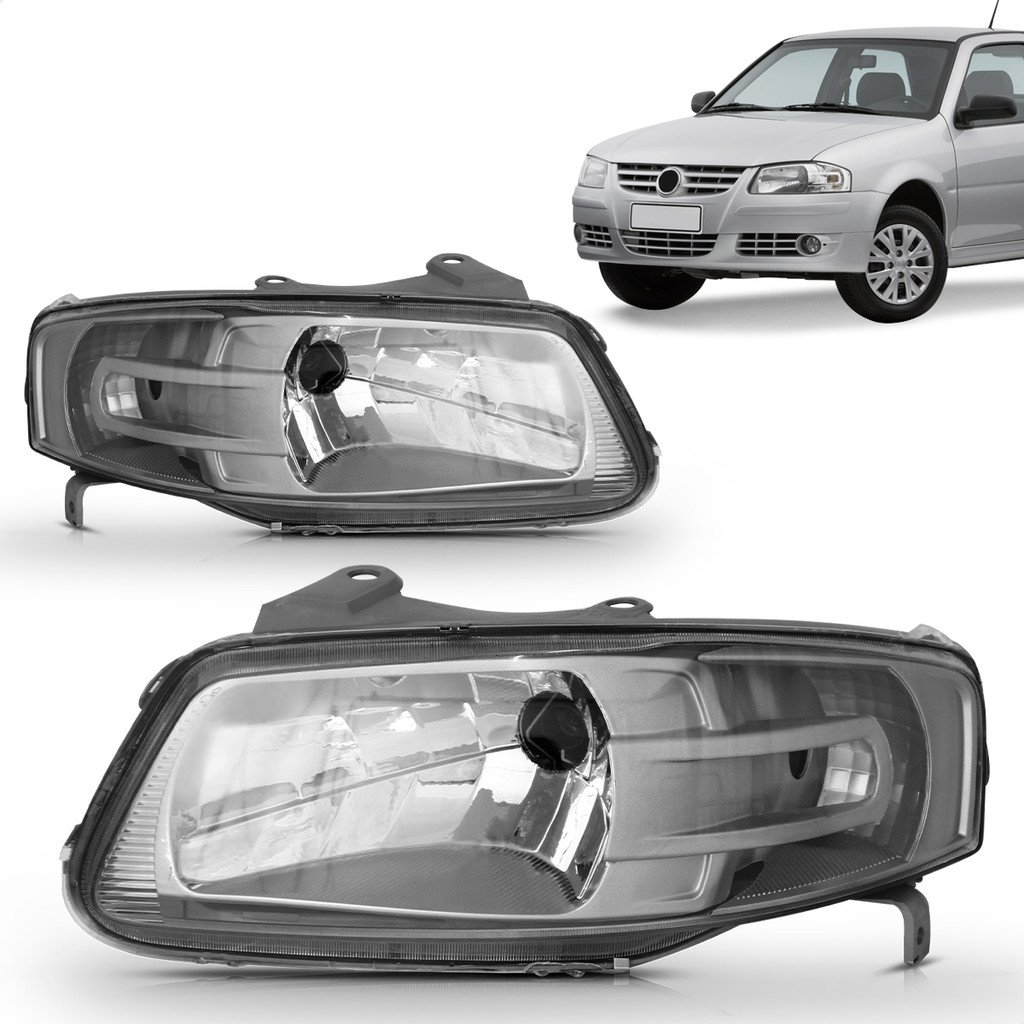 Farol Gol G4 2005 2006 2007 2008 Foco Simples Máscara Cinza em Oferta na Shopee