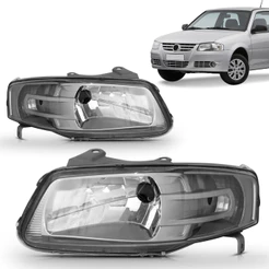 Farol Gol G4 2005 2006 2007 2008 Foco Simples Máscara Cinza
