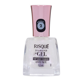Top Coat Fixador Efeito Paetê Risqué Diamond Gel 9,5ml em Oferta na Shopee