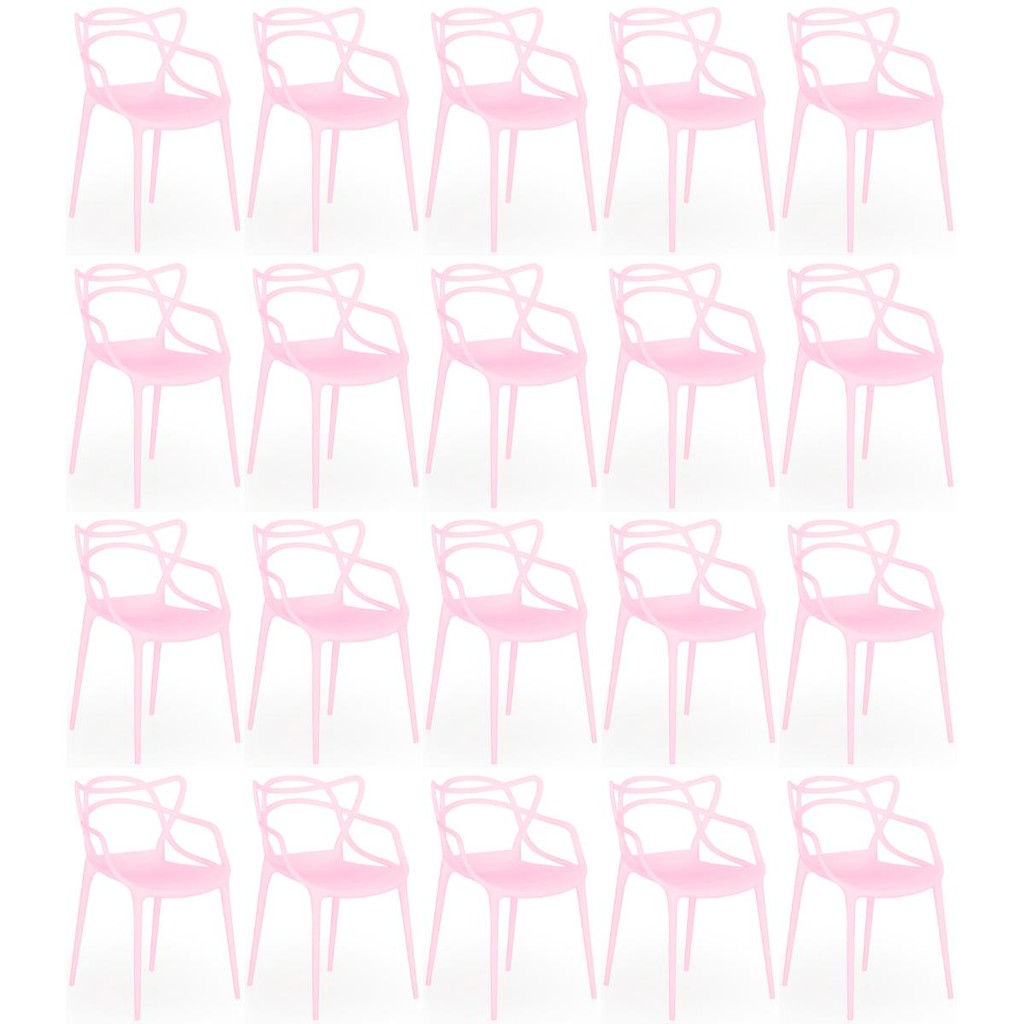 Kit 20 Cadeiras de Jantar Allegra Design Empilhável em Oferta na Shopee