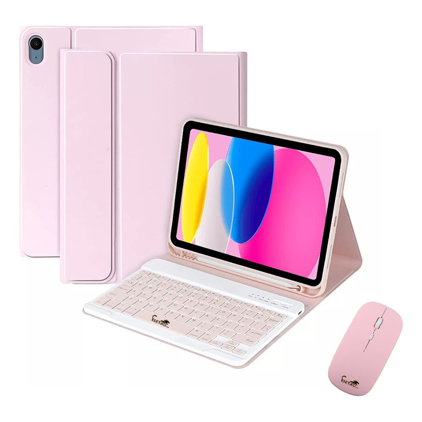 Case + Mouse + Teclado Touch Abnt2 Para iPad 10 A2757 A2696