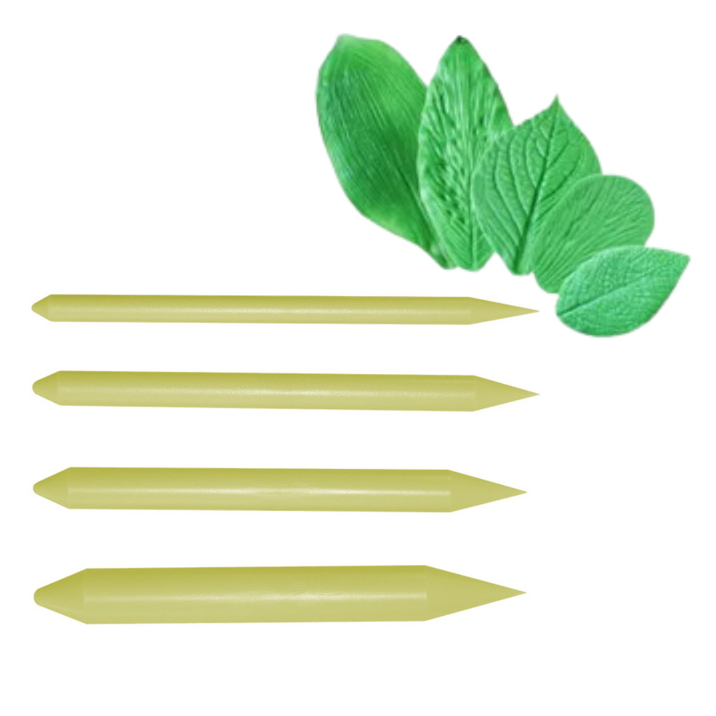 Jogo de Estecas de Ponta c/4 Pcs BlueStar Artesanato Confeitaria p/ Modelar Biscuit Pasta Americana