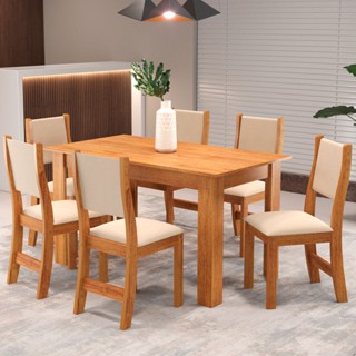 Mesa de Jantar 6 Lugares Valentina - Pnr Móveis em Oferta na Shopee
