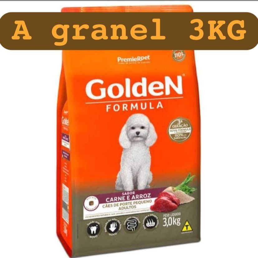Ração Premier Pet Golden Cães 3Kg Raças Pequenas Adulto A granel - ENTREGA IMEDIATA em Oferta na Shopee