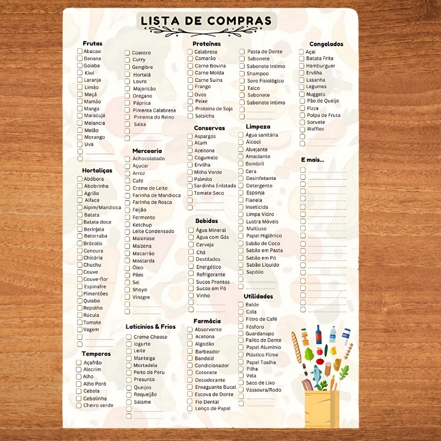 Talão Lista de Compras - 25 Folhas - 15x21cm - 1 unidades - Stickr - Rizzo - Home & Living