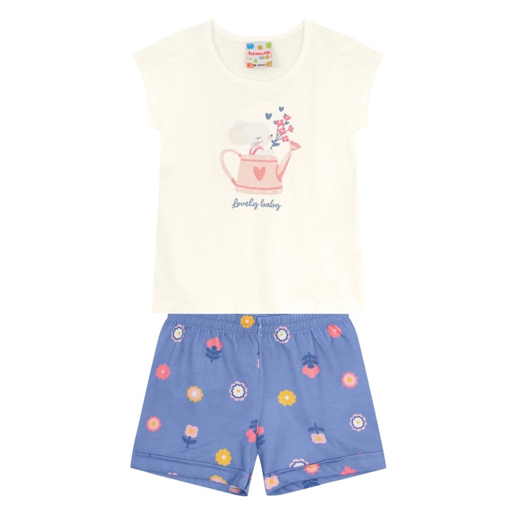 Conjunto Infantil Menina De Coelhinho Natural Brandili - Baby & Kids Fashion
