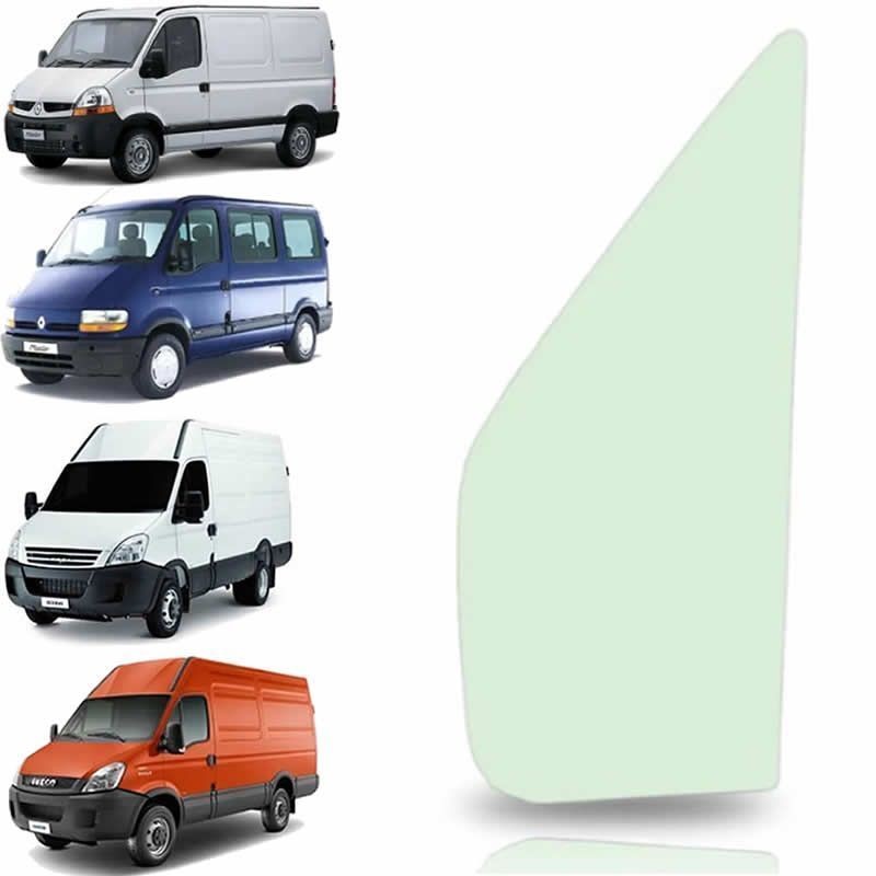 VIDRO VENTAROLA LADO ESQUERDO DAILY 2008 À 2013 RENAULT MASTER 2002 À 2013