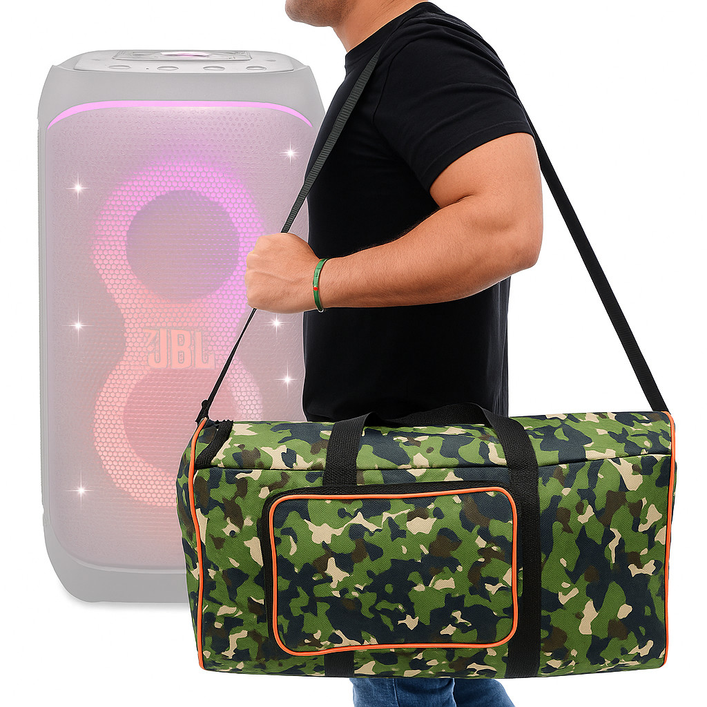 Bolsa Case Capa Para Som Jbl Partybox 120 Club Camuflada