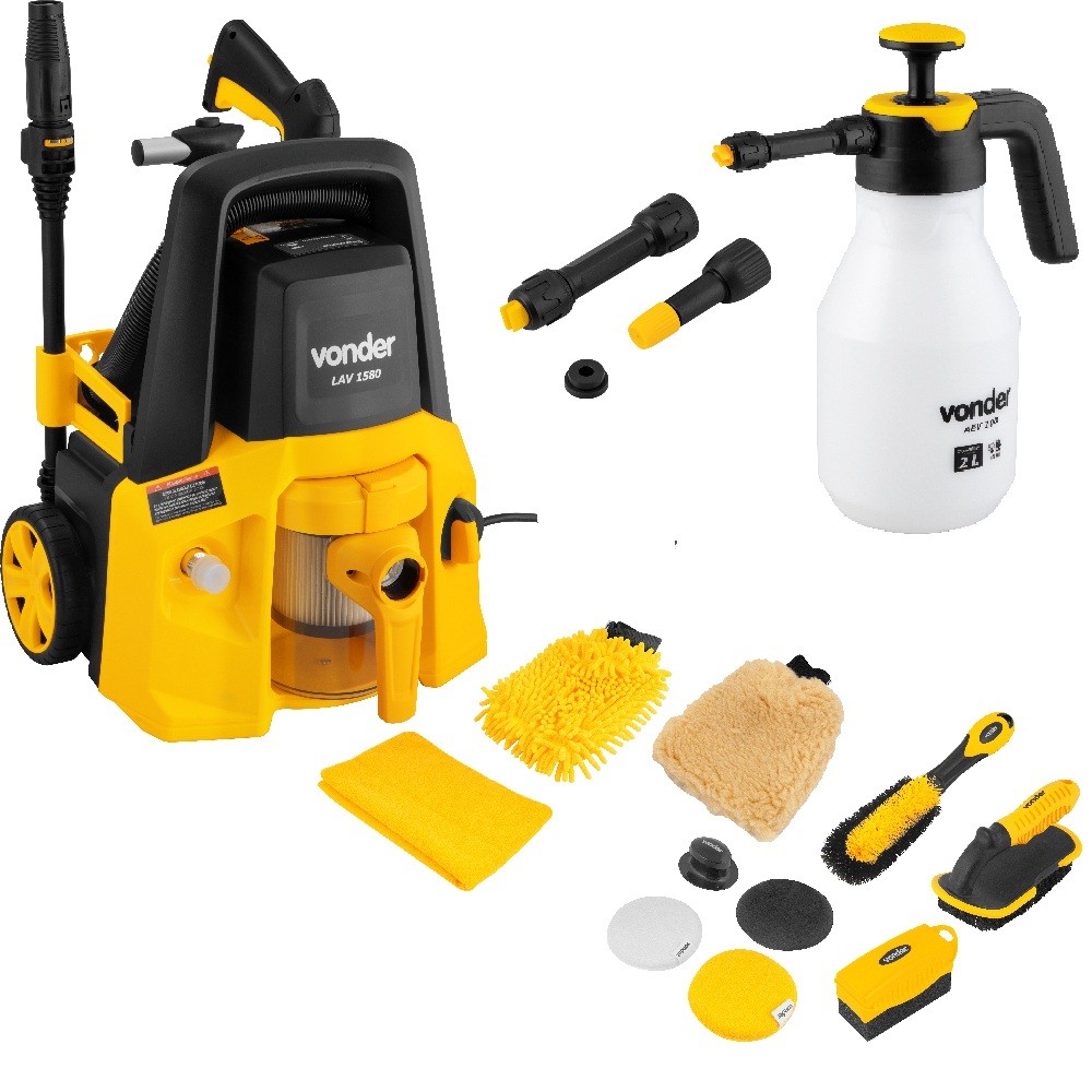 Lavadora LAV1580 220V + SnowFoam + Kit Limpeza Master Vonder