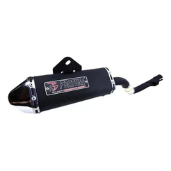 Escapamento Mini Tri Nxr Bross 125/150 2009-2014 Preto Cromado Fortuna