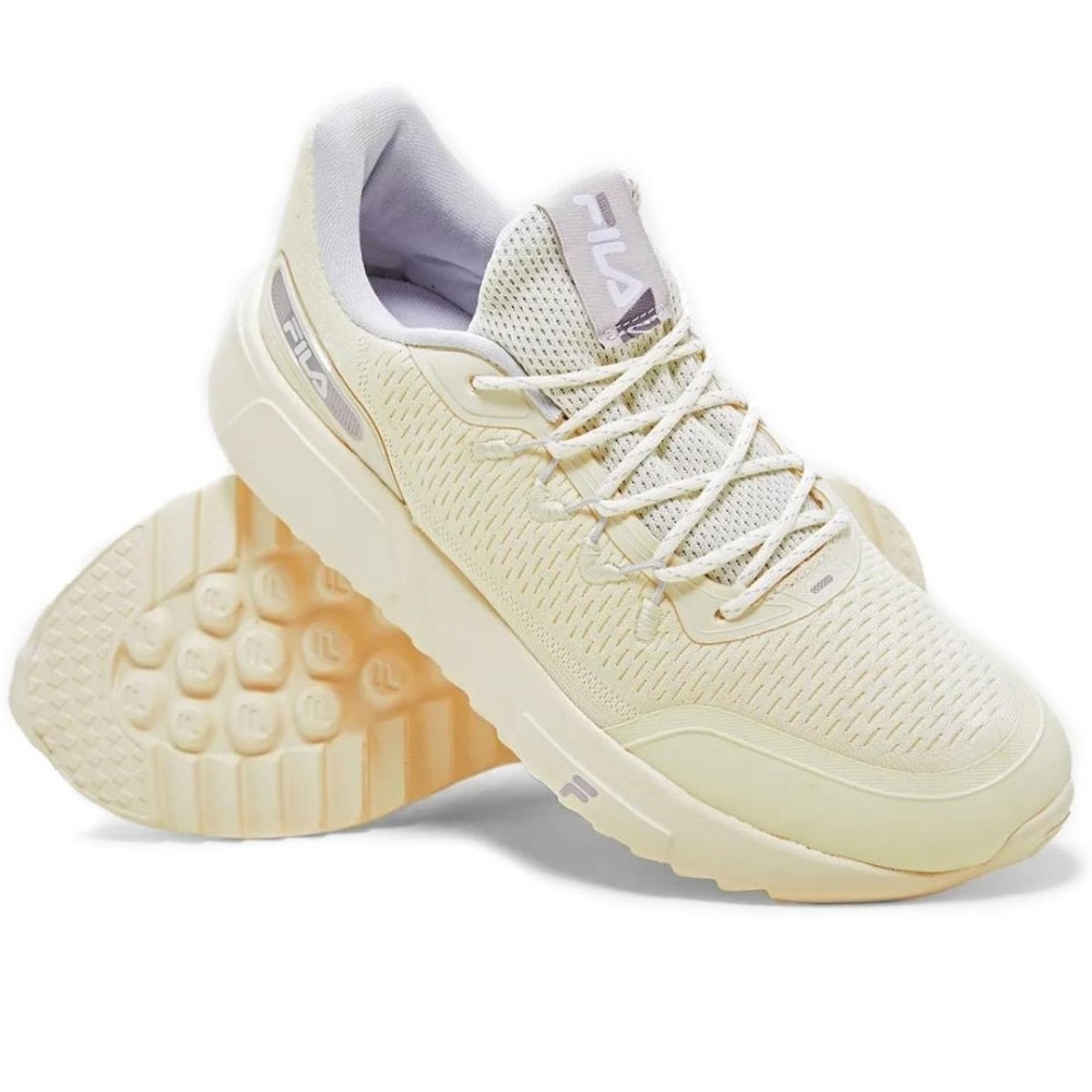 Tênis Fila Step Feminino - Creme e Cinza em Oferta na Shopee