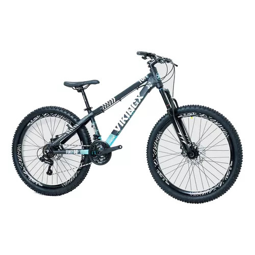 Mountain Bike VikingX Tuff aro 26 13.5" 21v freios disco mecânico Cor Preto e Azul em Oferta na Shopee