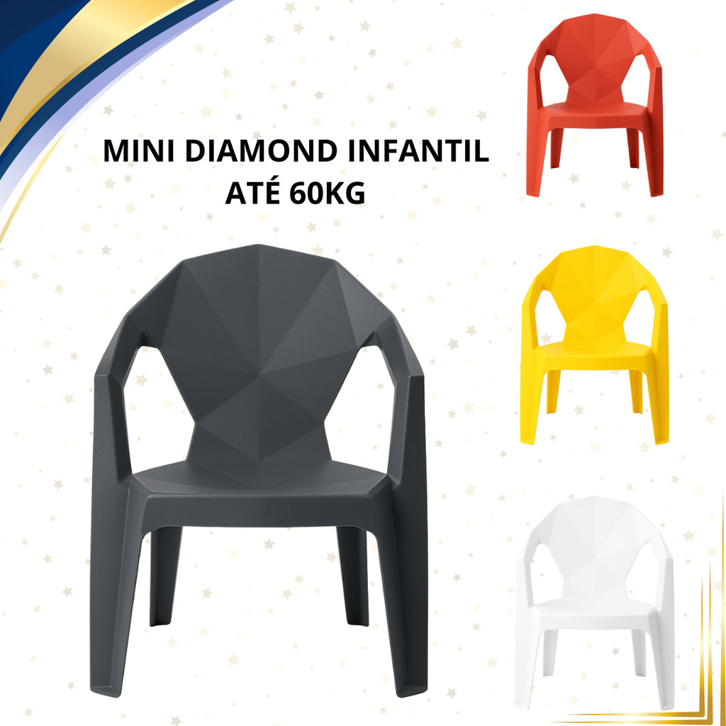 Mini Poltrona Cadeirinha Infantil Diamond Resistente até 60kg