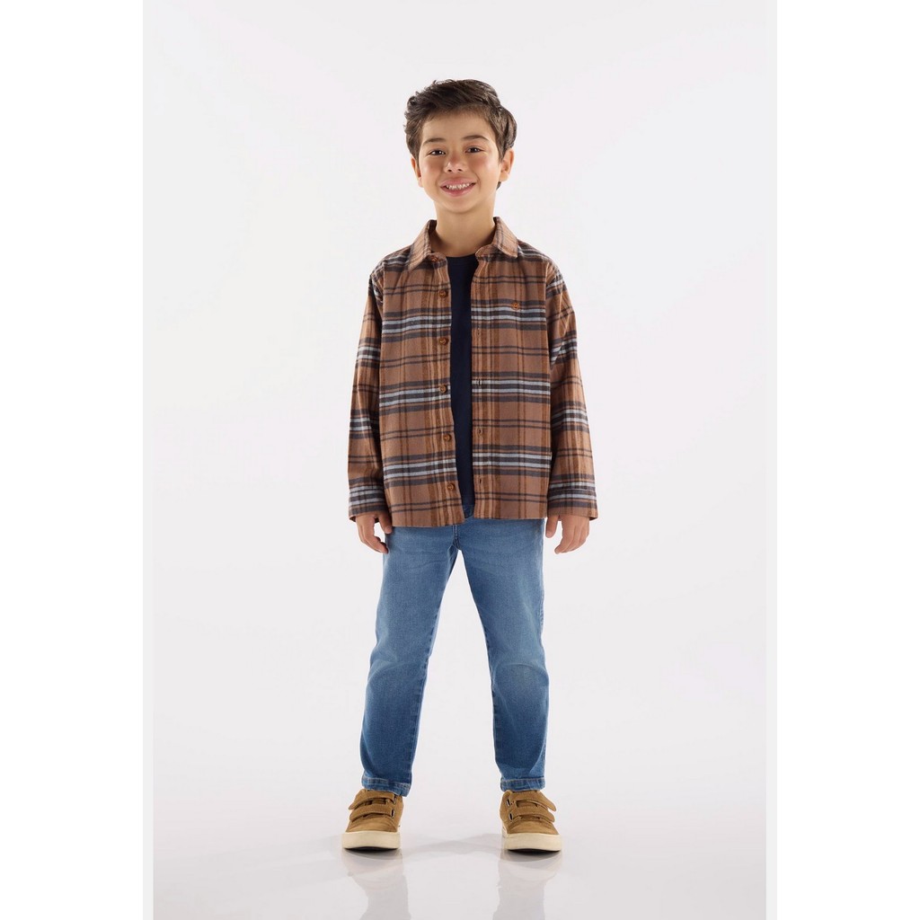 Camisa Infantil em Flanela Xadrez Up Baby em Oferta na Shopee