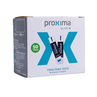 Tiras Reagentes para Glicemia 50 Unidades - Proxima Alive X em Oferta na Shopee