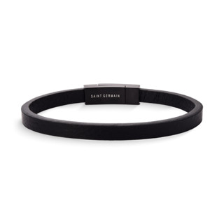 Pulseira Masculina de Couro Preto com Fecho Magnético Preto em Oferta na Shopee