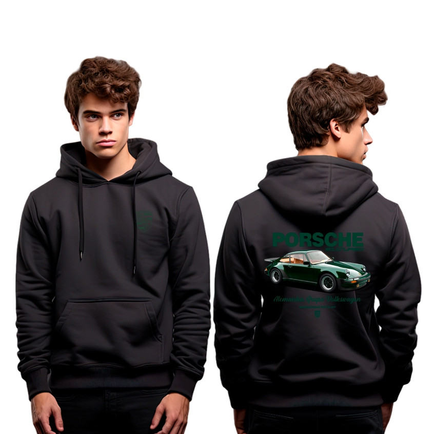 Moletom Canguru Unissex Porsche 911 Turbo Lançamento