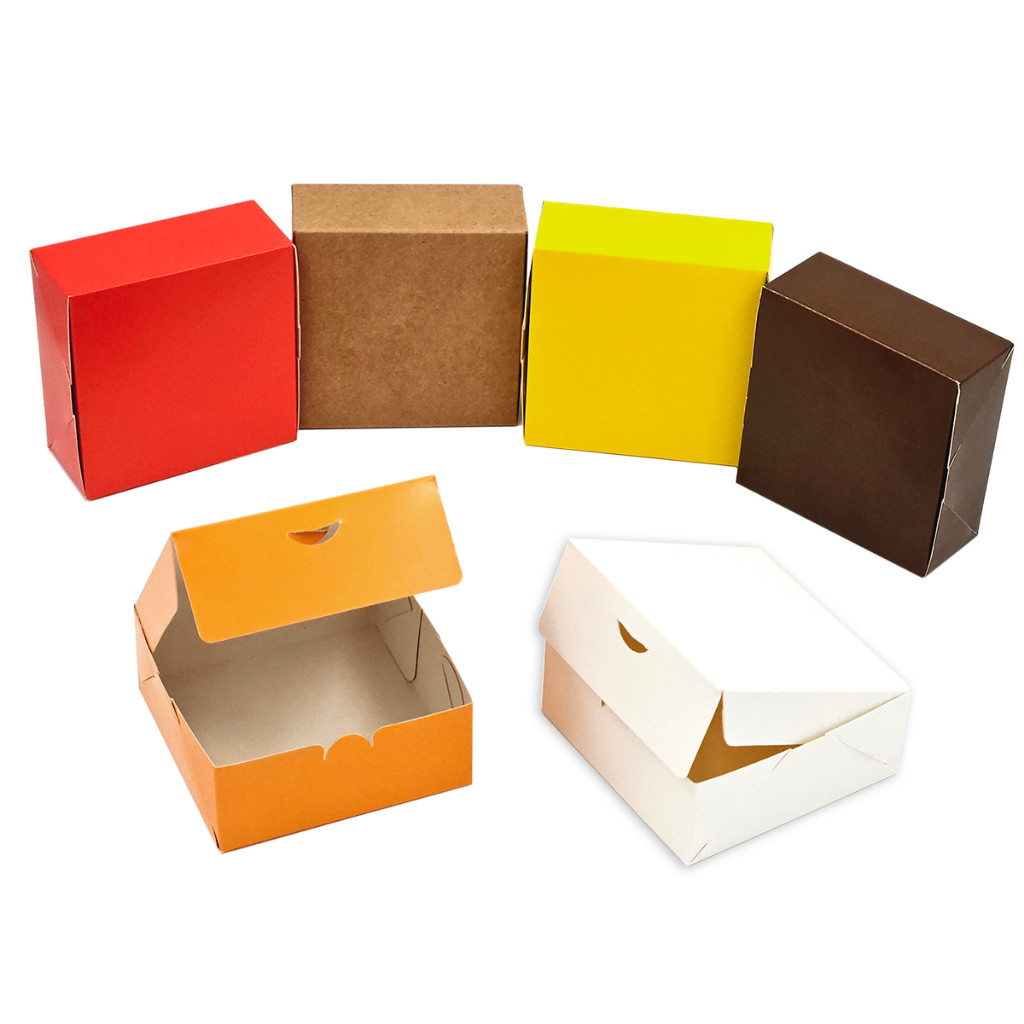 Caixas para 4 doces Color, para presentes, lembrancinha, sabonetes 8,5x8,5x3,5cm em Oferta na Shopee