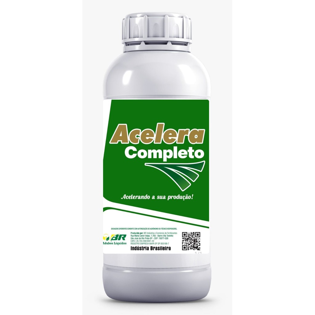 Fertilizante Acelera Completo Prática Foliar Todas Culturas
