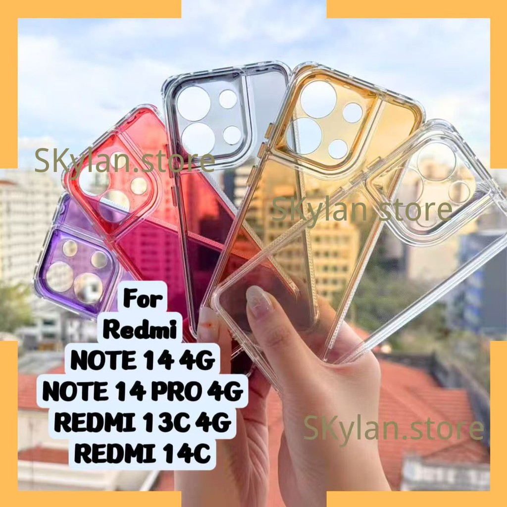 Capa Space 2 EM 1 Acrilico e Silicone Compatível para Xiaomi Redmi Note 14 4g 14pro 4g Redmi 13C 4g 14C