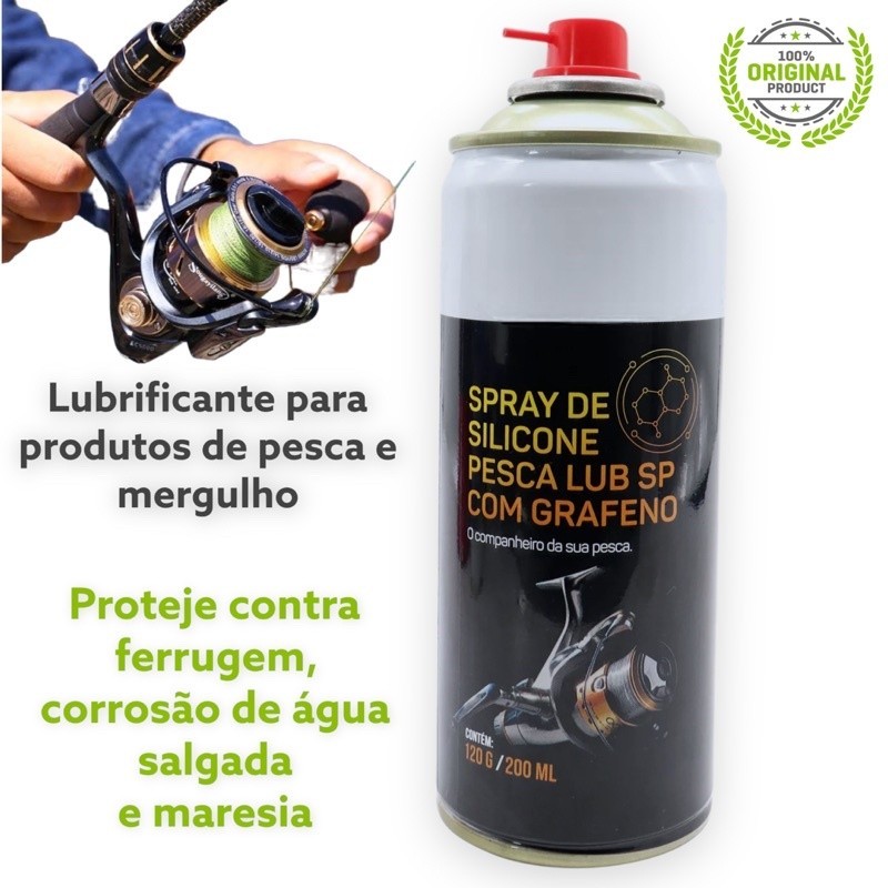 lubrificante para produtos de pesca e mergulho com grafeno