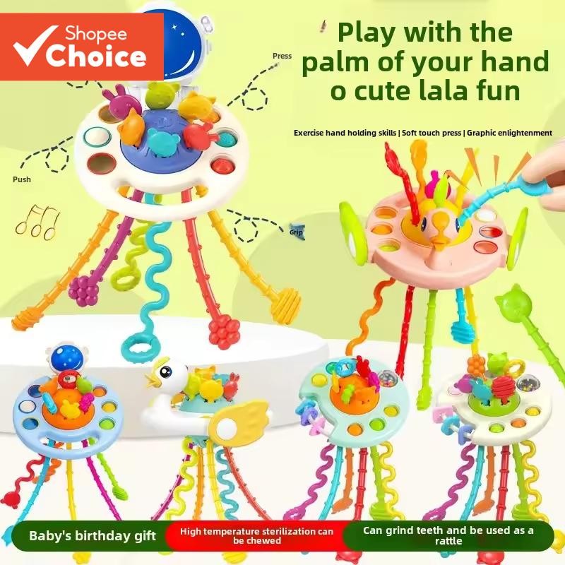 Brinquedos De Corda De Disco Voador De silicone Para Bebês , Astronautas , Patos E Outros Portáteis