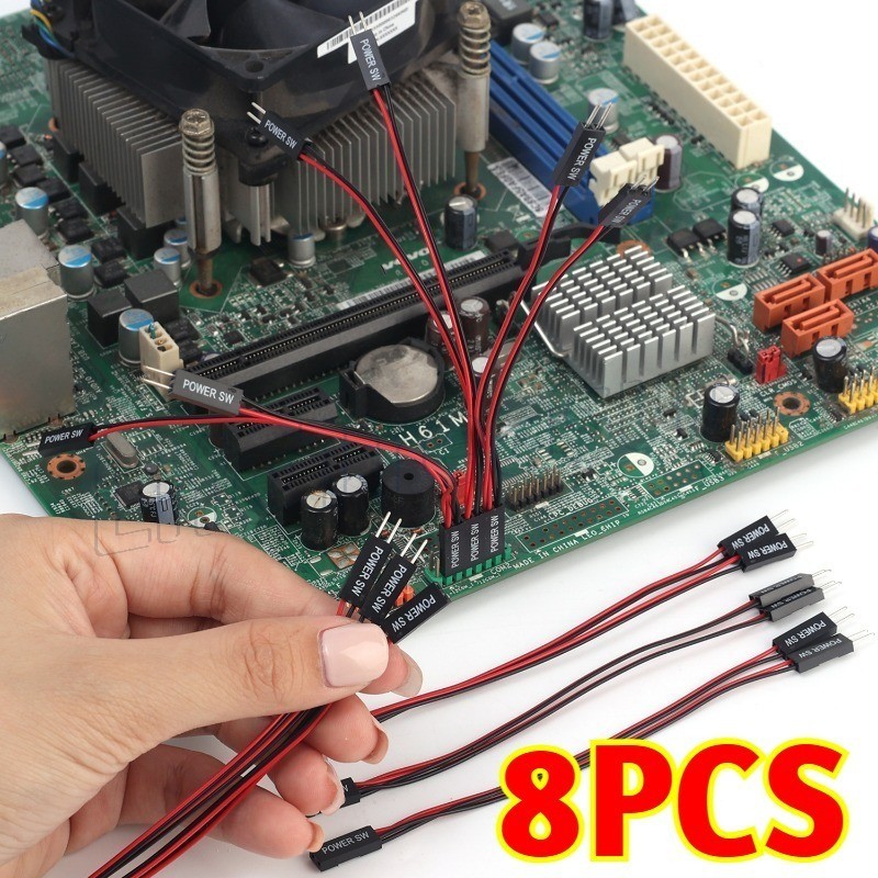 Cabo De Interruptor De Computador SW De 2 Pinos-Divisor De Botão Liga/Desliga/Reinicialização-Para Placa-Mãe Desktop , R