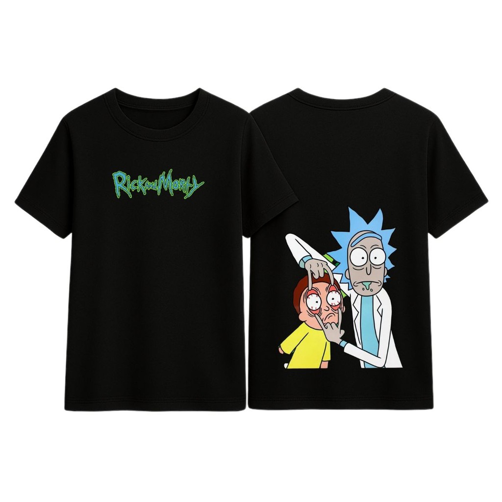 Camiseta 100% Algodão Rick Mrty Gola Redonda Manga Curta Lançamento