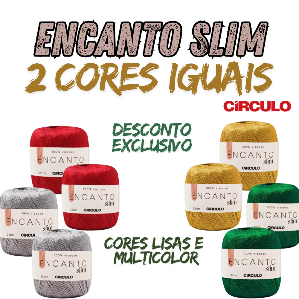Kit de Linha Fio Encanto Slim 240m Circulo - kit com 2 cores iguais em Oferta na Shopee