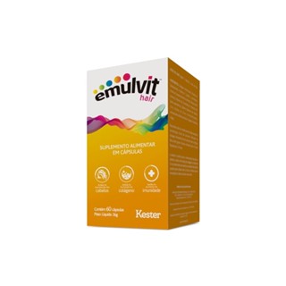 Emulvit Hair 60 Cápsulas Kester em Oferta na Shopee