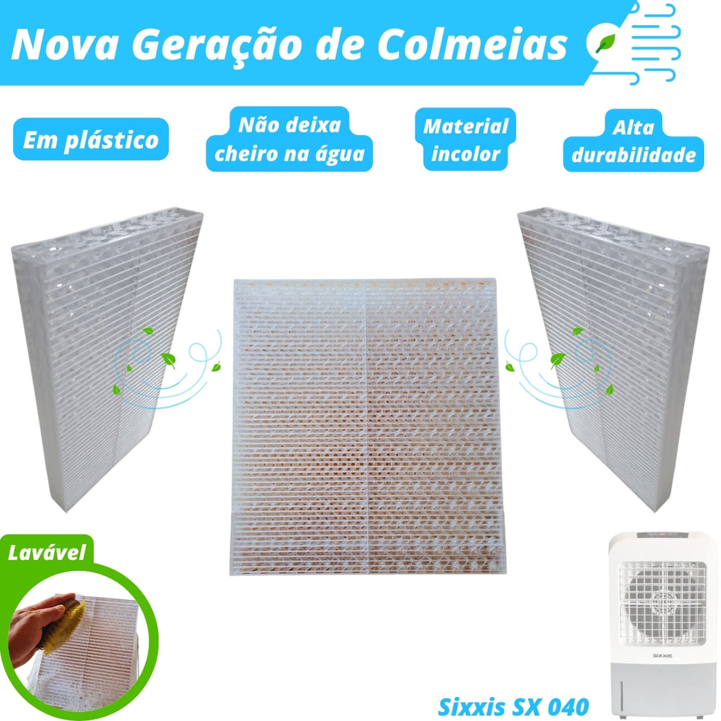 Colmeia Plástica Lavável para Climatizador - Sixxis SX 040