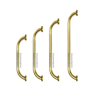 Barra de Apoio Dourado Jhanda 30CM 40CM 50CM 60CM Metal Segurança Área Interna Idoso Deficiente
