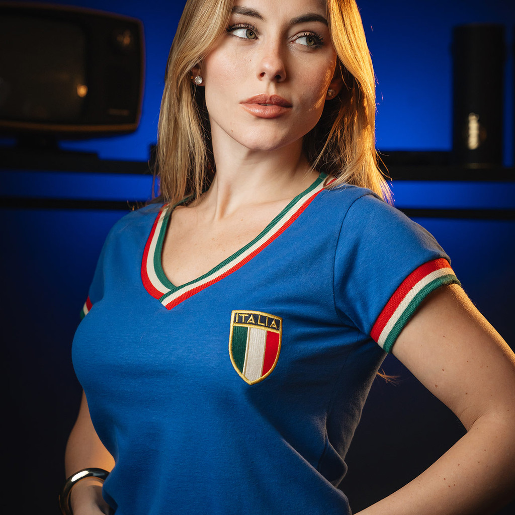 Camisa Itália Retrô Feminina Oficial