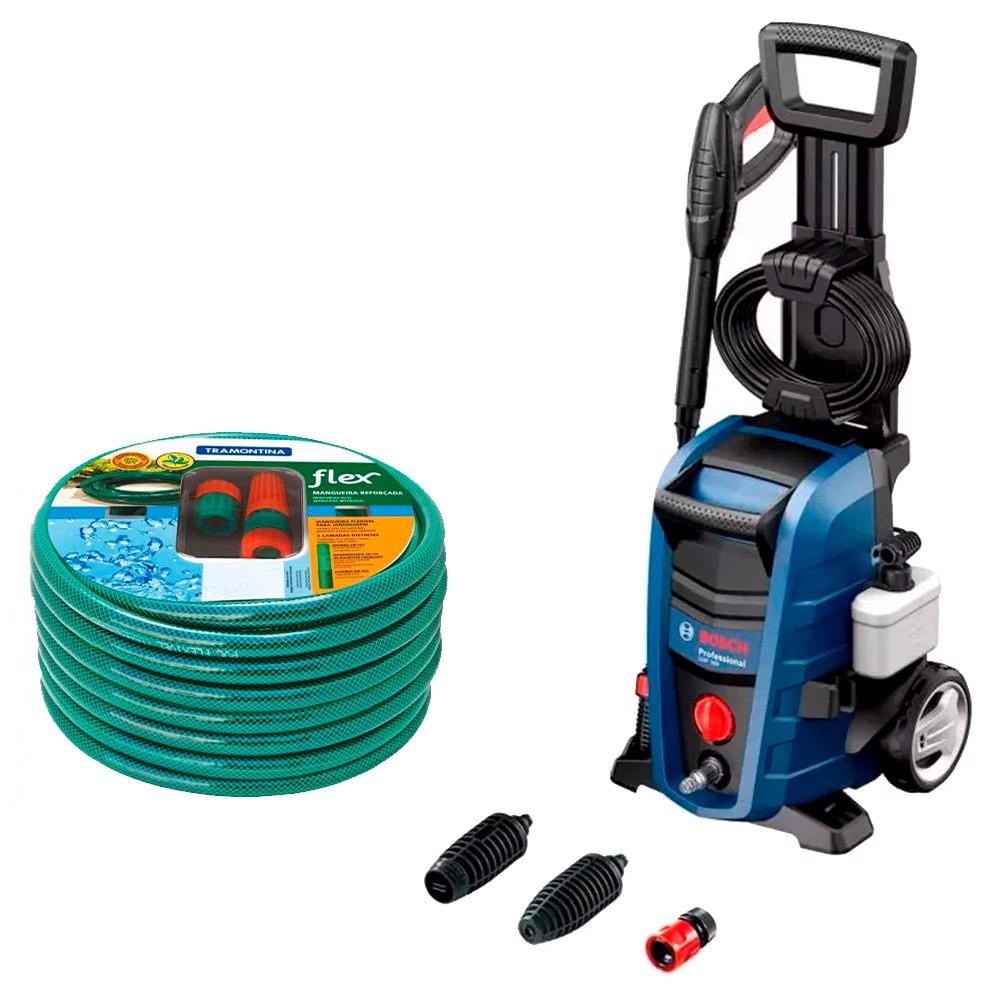 Lavadora de Alta Pressão 1500W 1800PSI GHP 180 Bosch com Mangueira Flex 20m Tramontina em Oferta na Shopee