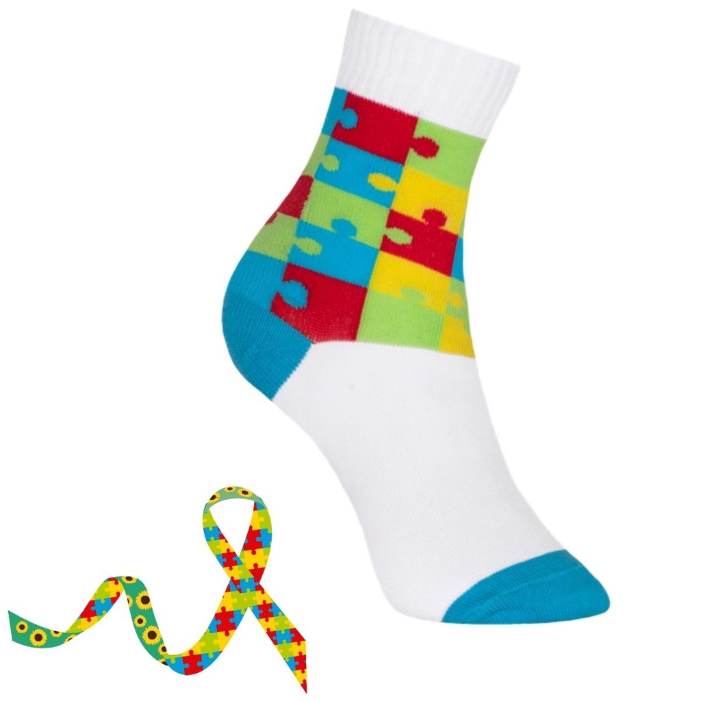 Meia Cano Alto Inclusão TEA Selene em Oferta na Shopee