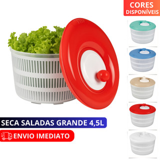 Centrífuga 4,5L Seca Salada Grande Verduras Folhas Ervas Legumes