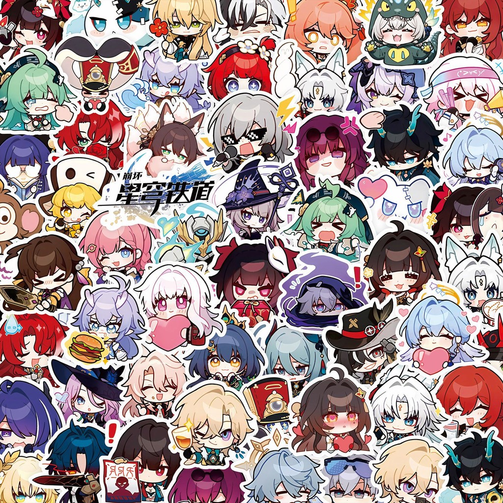 100 Unidades Honkai : Pacote De Adesivos Star Rail-Decoração Fofa De Anime Para Telefone/Laptop/Diário em Oferta na Shopee