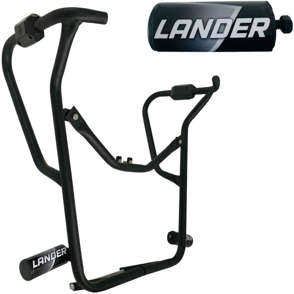 Lander 250 Modelo 2012 Protetor Carenagem Motor Tanque Preto Mata Cachorro com Pedal Slider Moto