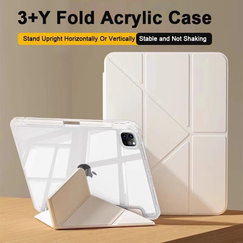 Capa Inteligente Com Suporte Para Caneta Para IPad Air 5 Air 6 A16 11th M3 IPad Pro 11 12....