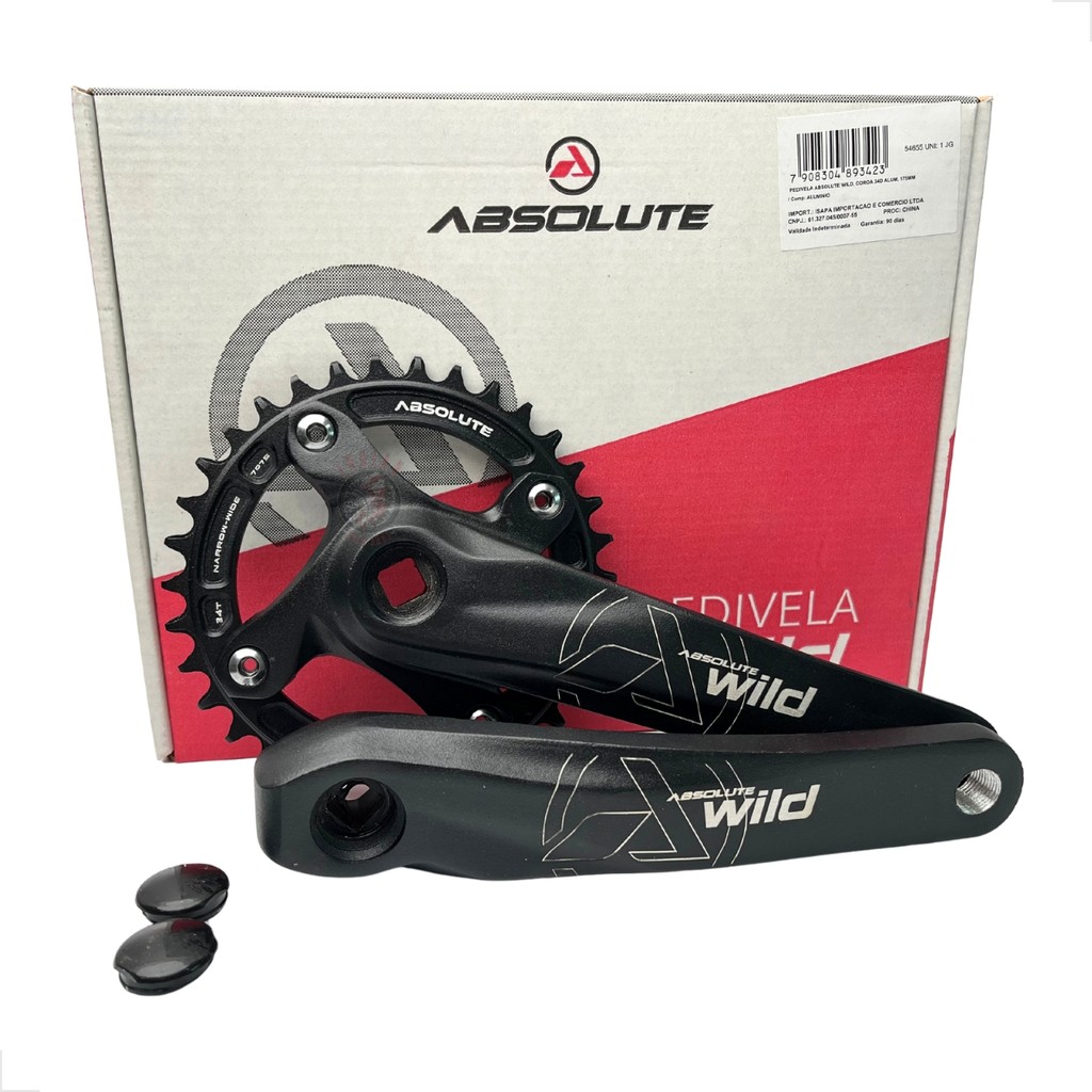 PEDIVELA SINGLE ABSOLUTE WILD 2 175MM, COROA 34D ALUMÍNIO - MTB em Oferta na Shopee